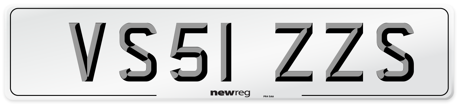 VS51 ZZS Number Plate from New Reg